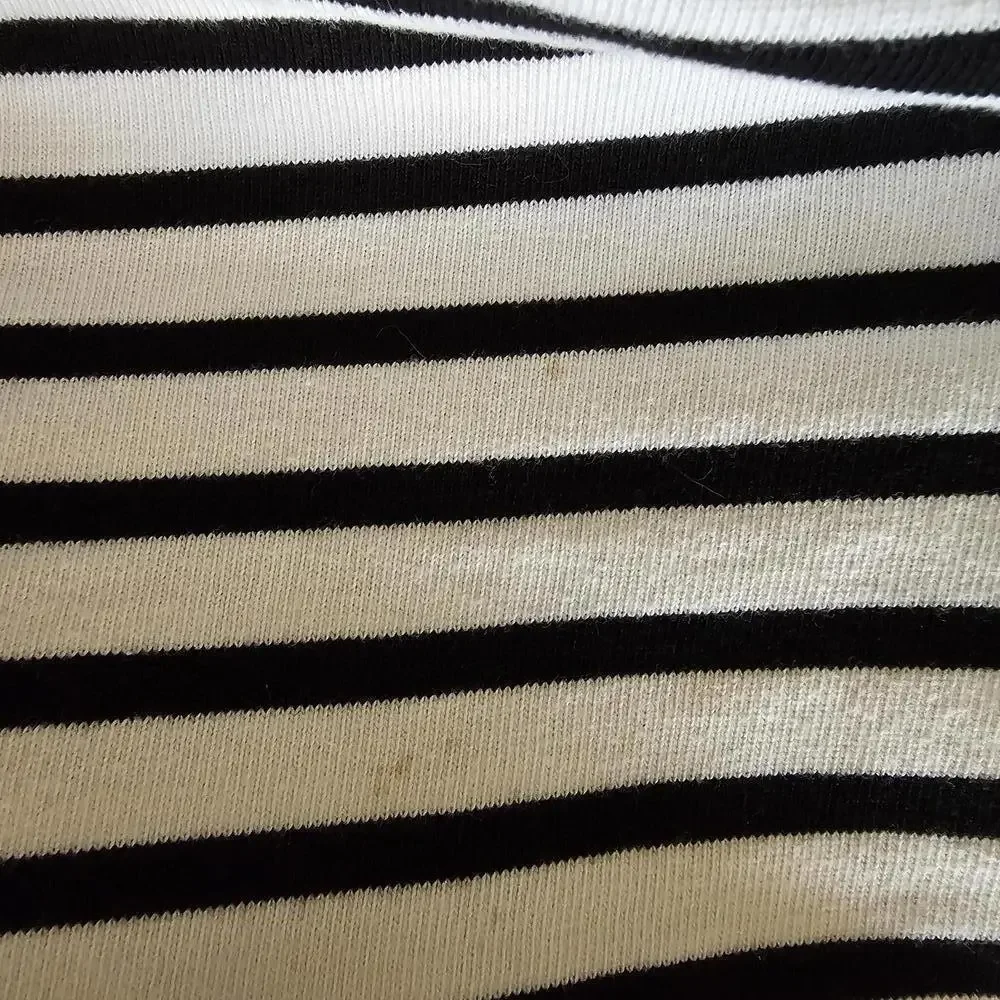 Kate Spade Black & White Striped Dress with Ruffle Sleeves